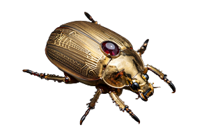 Goldener Skarab&auml;us mit rotem Edelstein f&uuml;r die zweite Bonusstufe